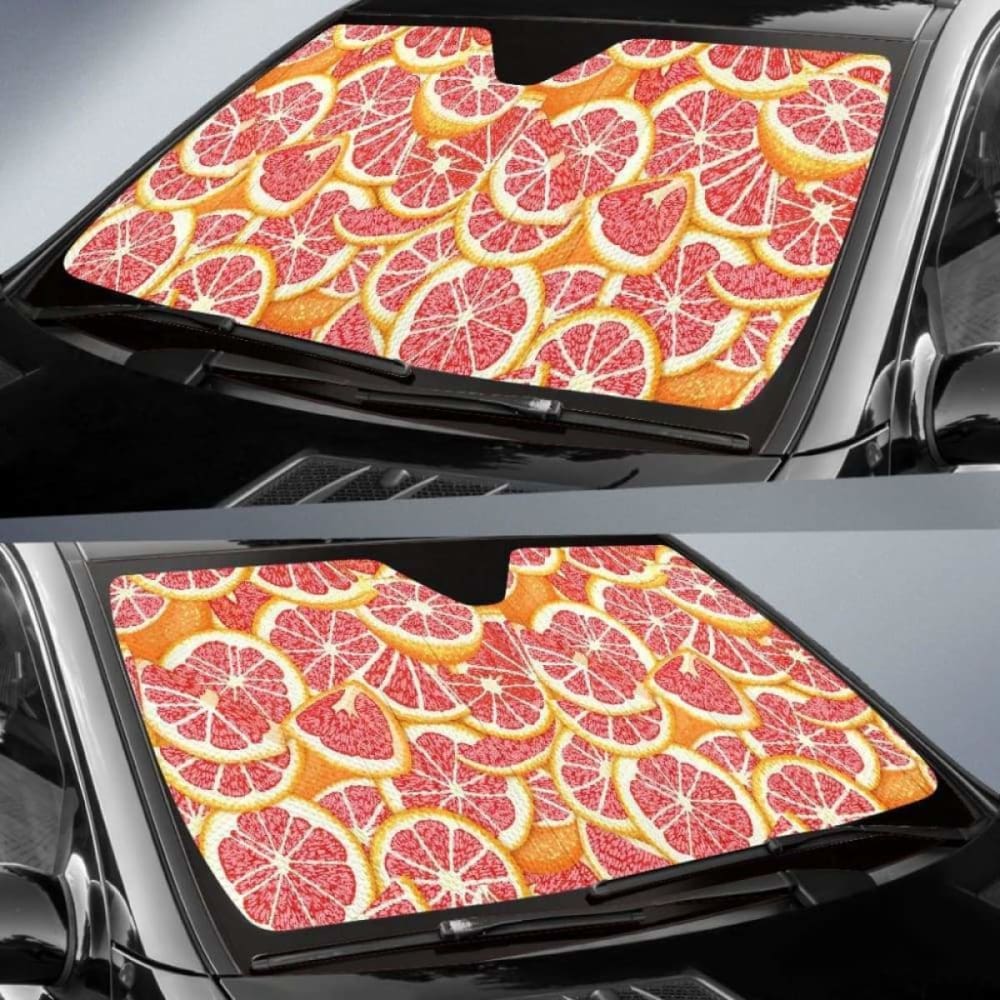 Tropical Grapefruit Pattern Car Auto Sun Shades