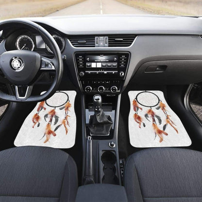 Native Dreamcatcher Orange Feather Car Floor Mats