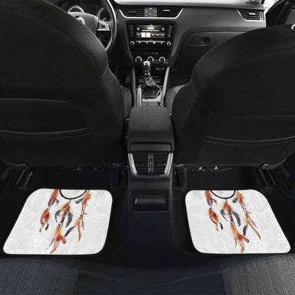 Native Dreamcatcher Orange Feather Car Floor Mats