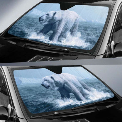 Polar Bear Arctic White Bear Ocean Hd Car Sun Shade