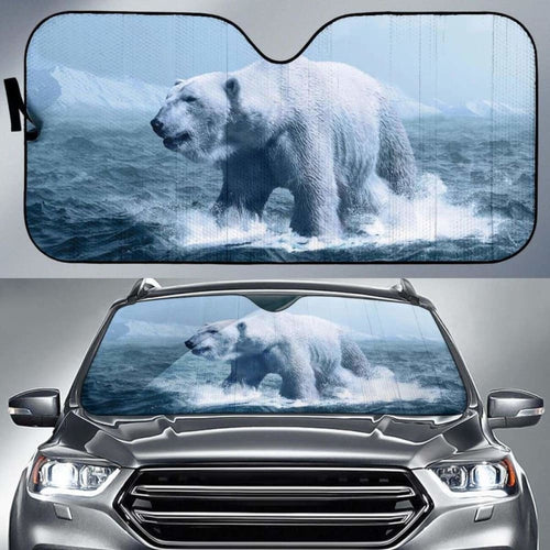 Polar Bear Arctic White Bear Ocean Hd Car Sun Shade