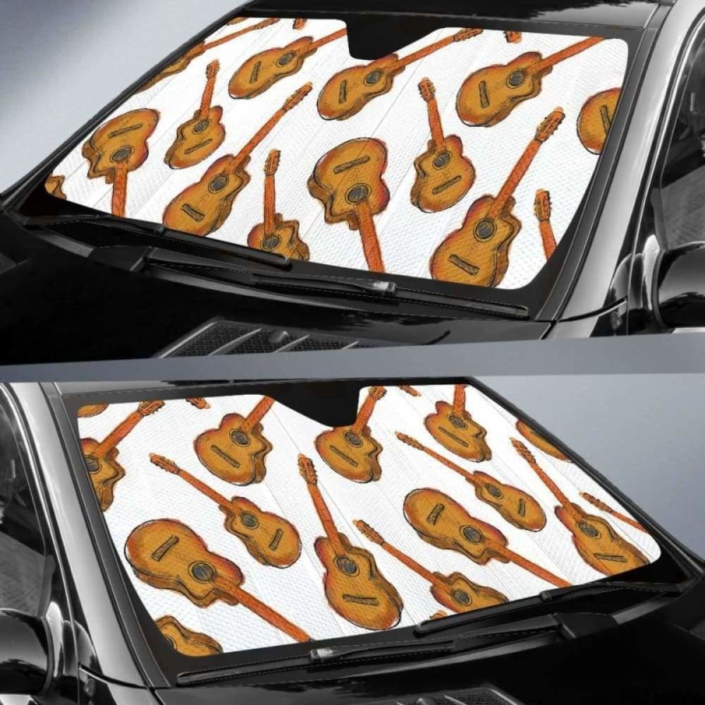 Paint Guitar Pattern Car Auto Sun Shades