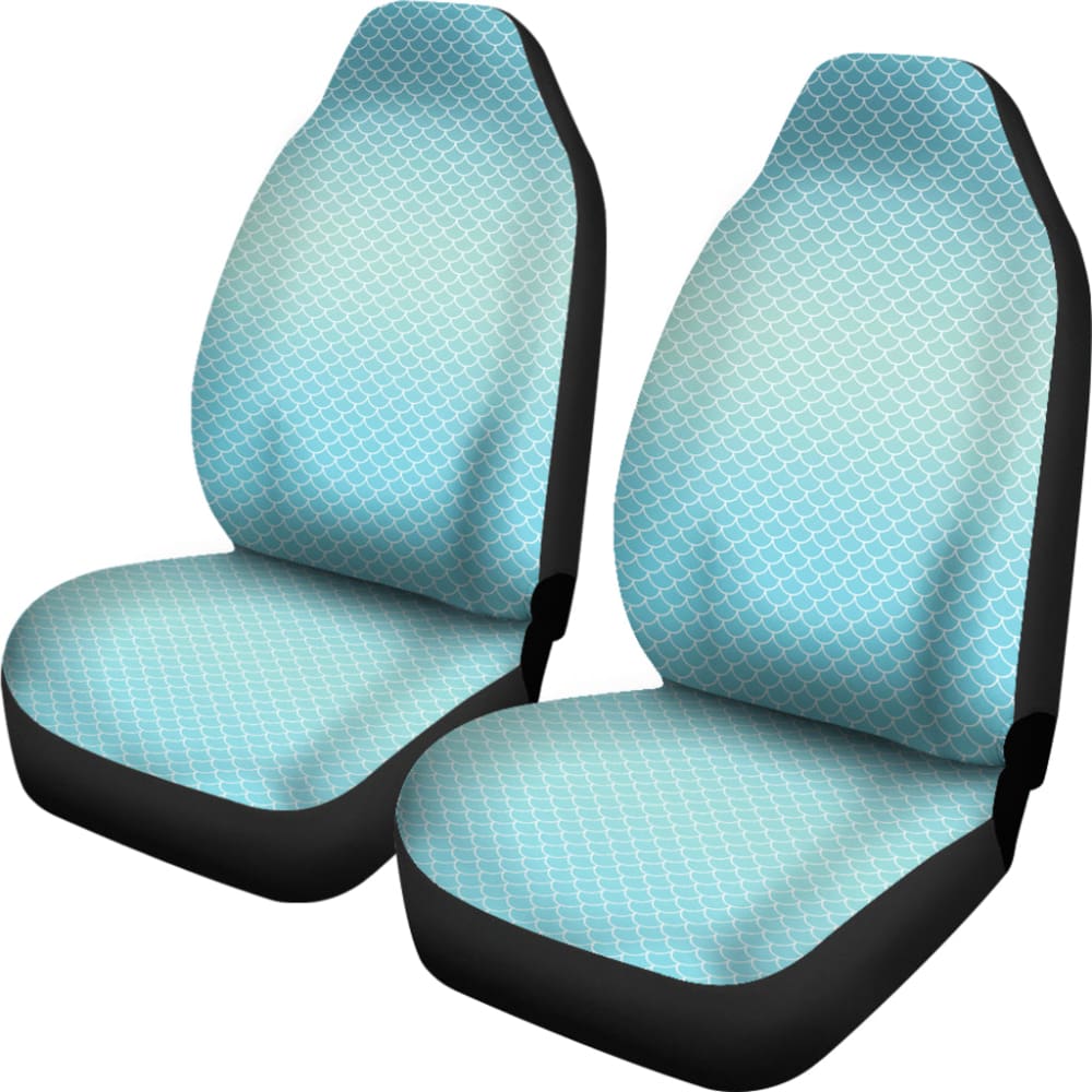 Blue Mermaid Scales Fish Scales Underwater Car Seat Covers