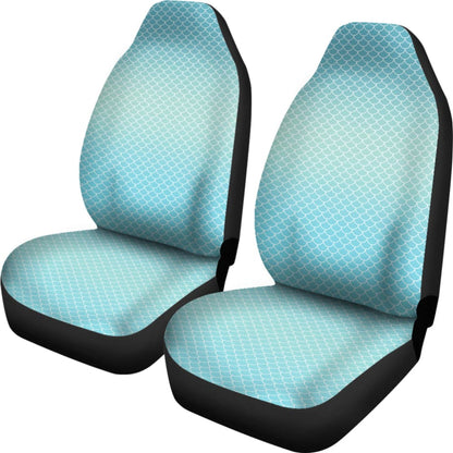 Blue Mermaid Scales Fish Scales Underwater Car Seat Covers