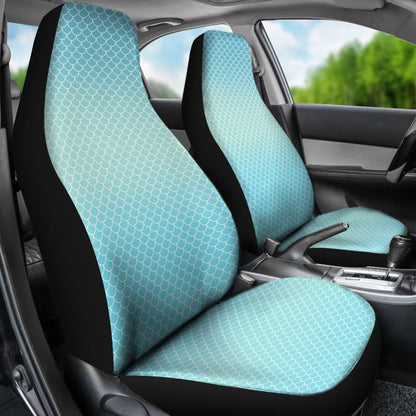 Blue Mermaid Scales Fish Scales Underwater Car Seat Covers