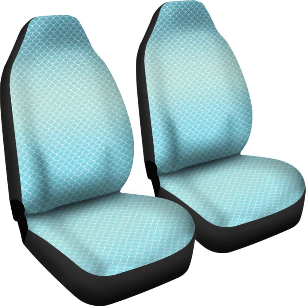 Blue Mermaid Scales Fish Scales Underwater Car Seat Covers