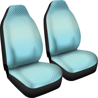 Blue Mermaid Scales Fish Scales Underwater Car Seat Covers