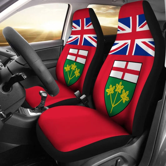 Canada Ontario Flag Car Seat Covers