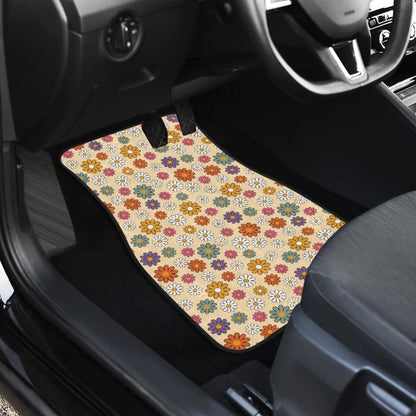 Retro Flower Mix Car Floor Mats