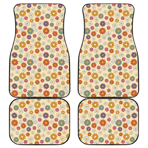 Retro Flower Mix Car Floor Mats