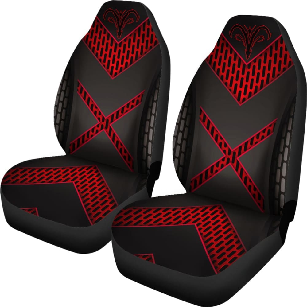 Amazing Black And Red Dodge Ram Car Seat Covers Custom