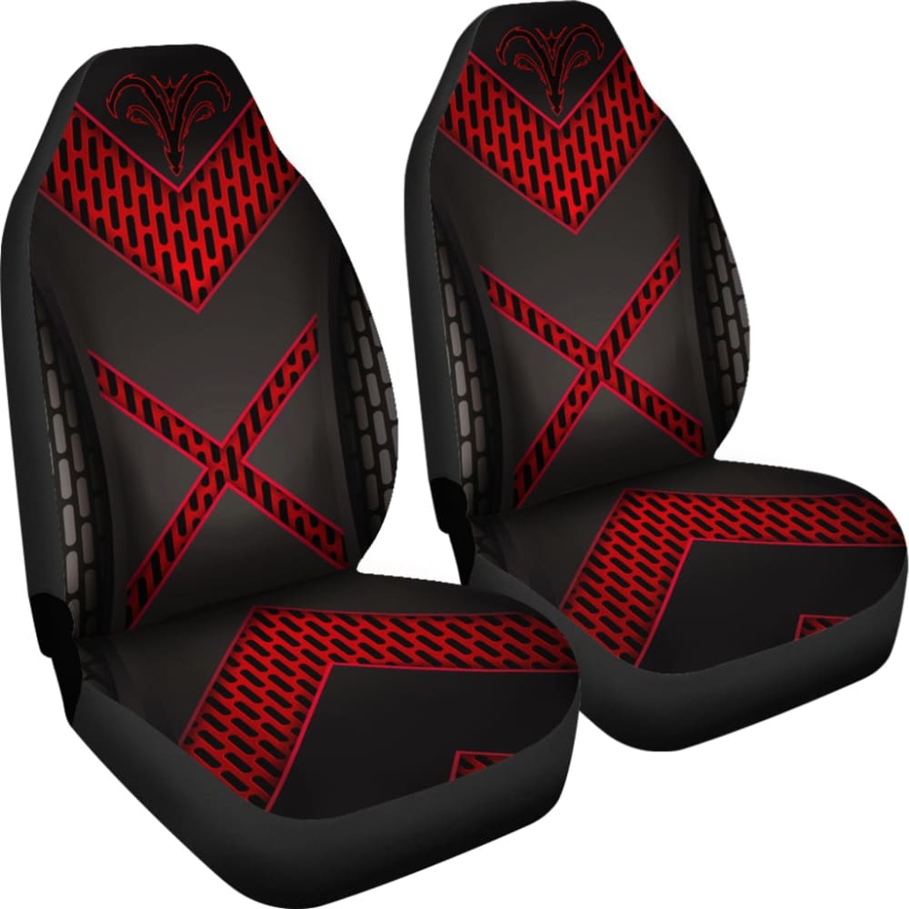 Amazing Black And Red Dodge Ram Car Seat Covers Custom