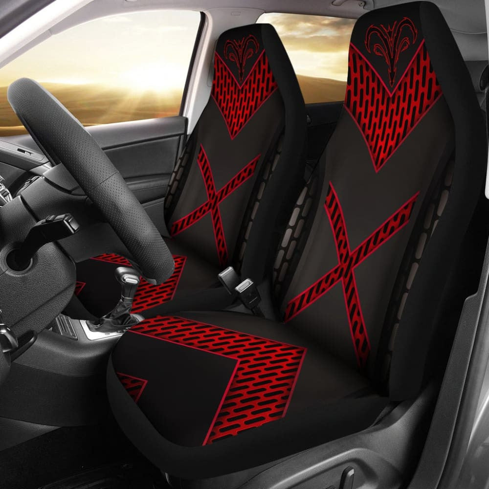 Amazing Black And Red Dodge Ram Car Seat Covers Custom