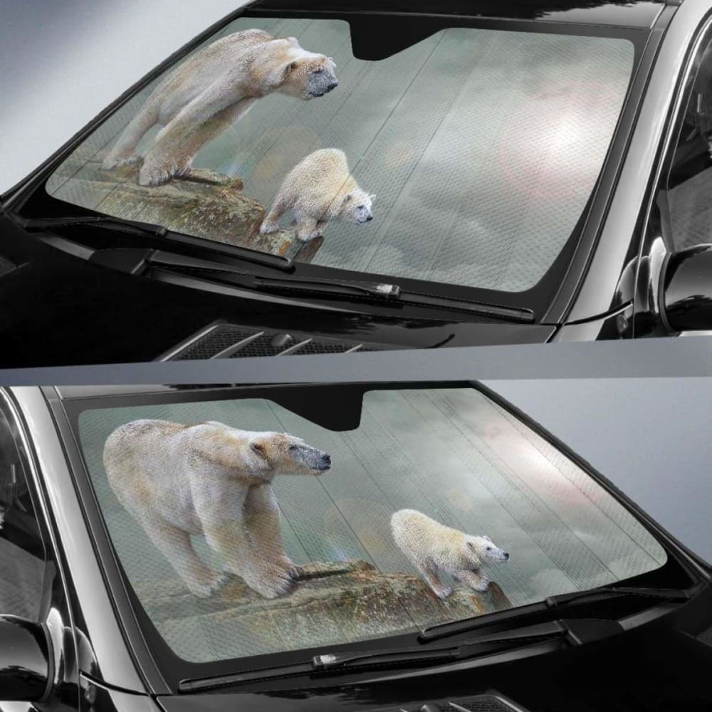 Polar Bears Polar Bear CubK Car Sun Shade