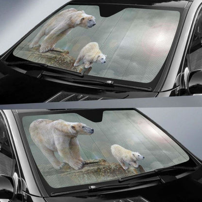 Polar Bears Polar Bear CubK Car Sun Shade