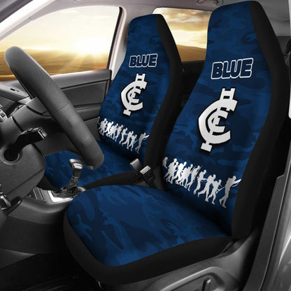 Carlton Blues Car Seat Covers Anzac Day Army Patterns