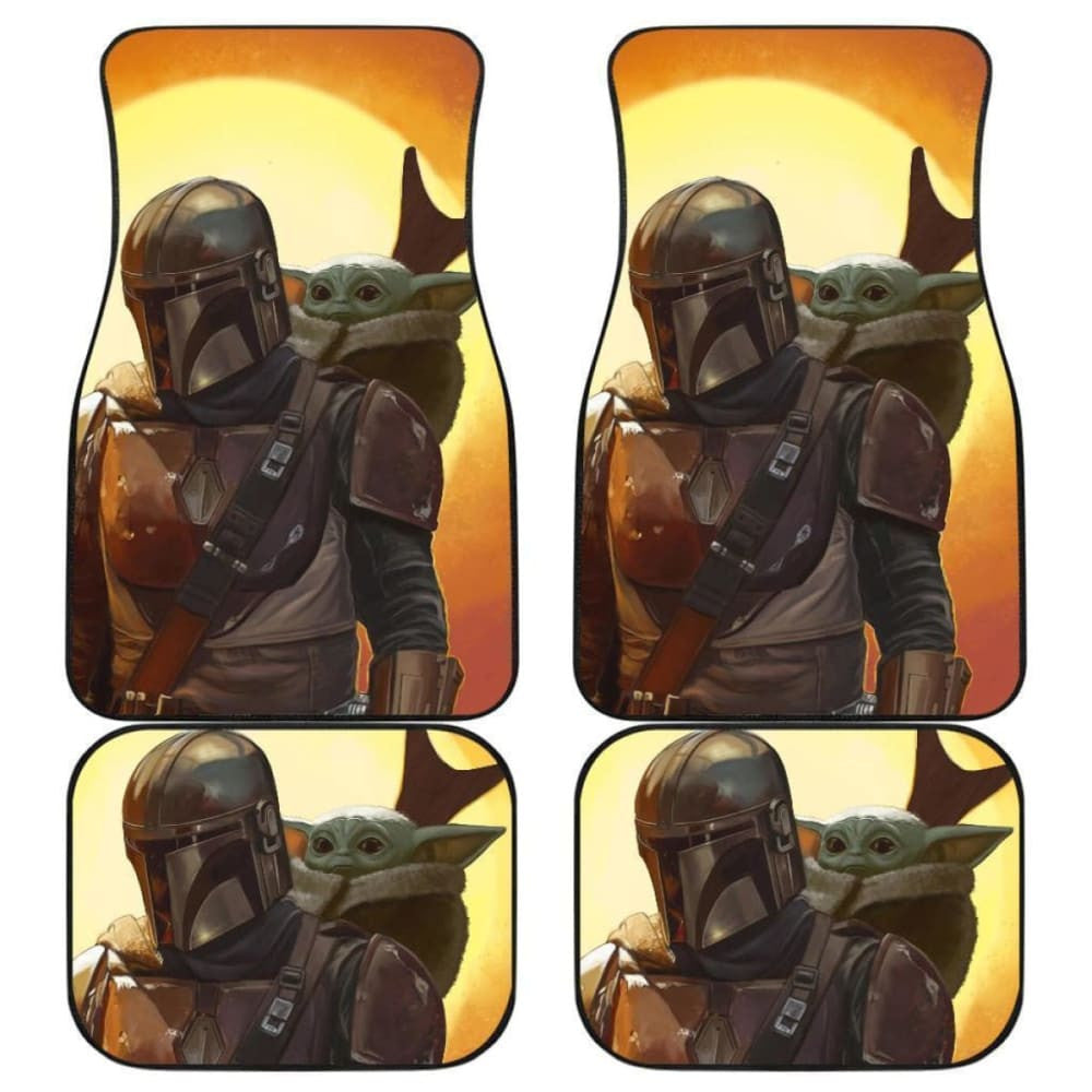 The Mandalorian And Baby Yoda Car Floor Mats Fan Gift