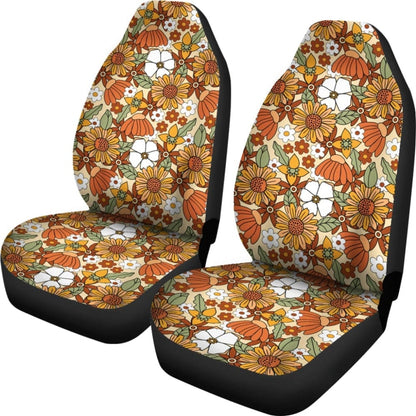 Retro Floral Mix Car Seat Covers