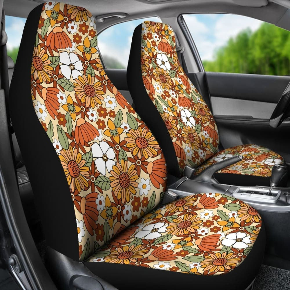 Retro Floral Mix Car Seat Covers