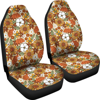 Retro Floral Mix Car Seat Covers