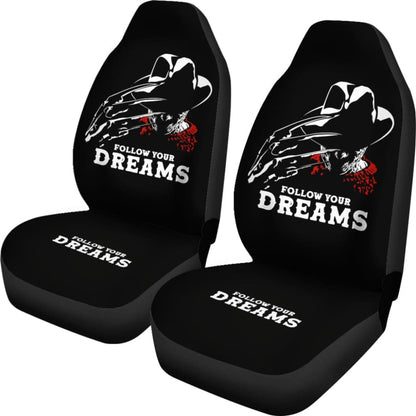 Freddy Krueger Follow Your Dreams Black Car Seat Covers