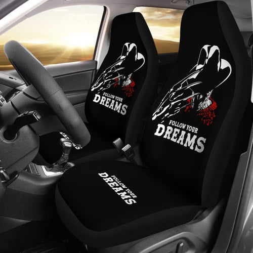 Freddy Krueger Follow Your Dreams Black Car Seat Covers