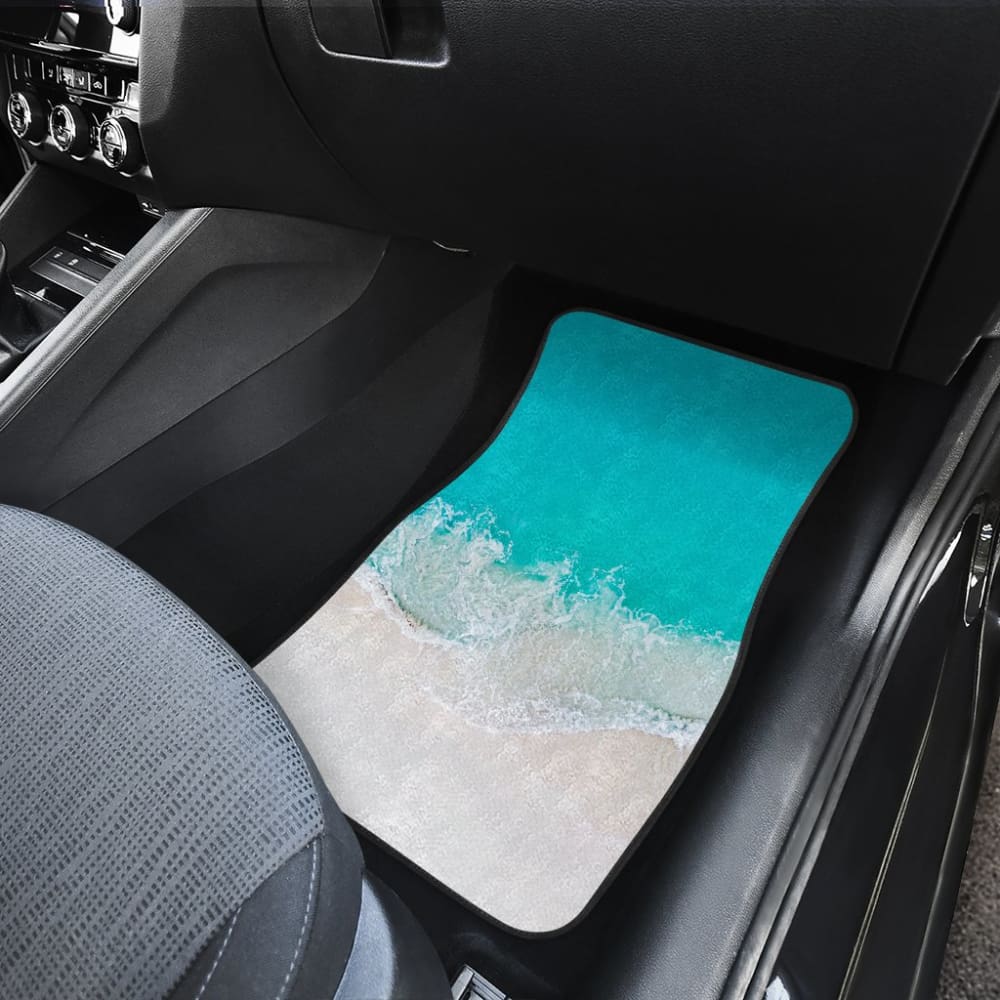 Beautiful Beach Car Floor Mats With Sand And Waves