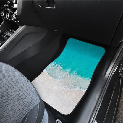Beautiful Beach Car Floor Mats With Sand And Waves