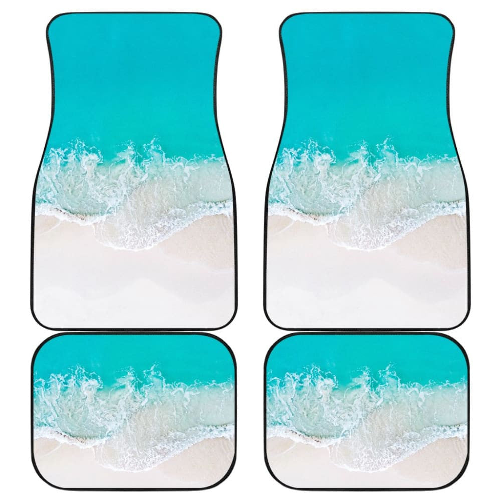 Beautiful Beach Car Floor Mats With Sand And Waves