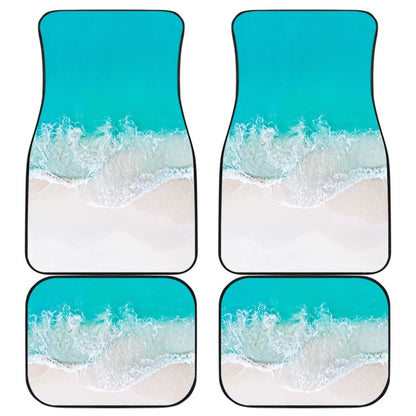 Beautiful Beach Car Floor Mats With Sand And Waves