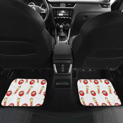 Daruma Japanese Wooden Doll Front And Back Car Mats