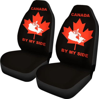 Canada By My Side Black Car Seat Covers