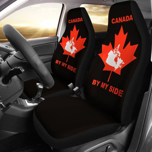 Canada By My Side Black Car Seat Covers