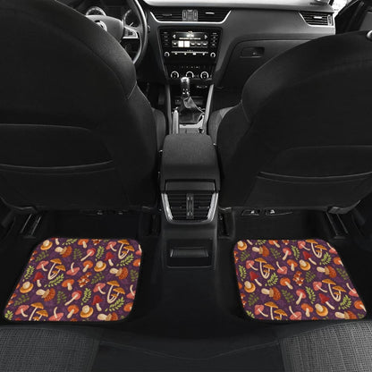 Cute Purple Mushroom Printed Car Floor Mats