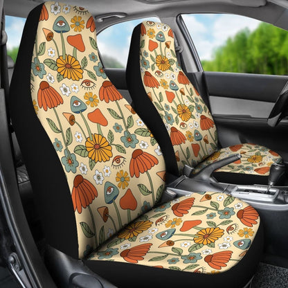 Retro Champignons Car Seat Covers