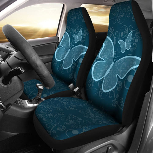Amazing Blue Butterflies Car Seat Covers