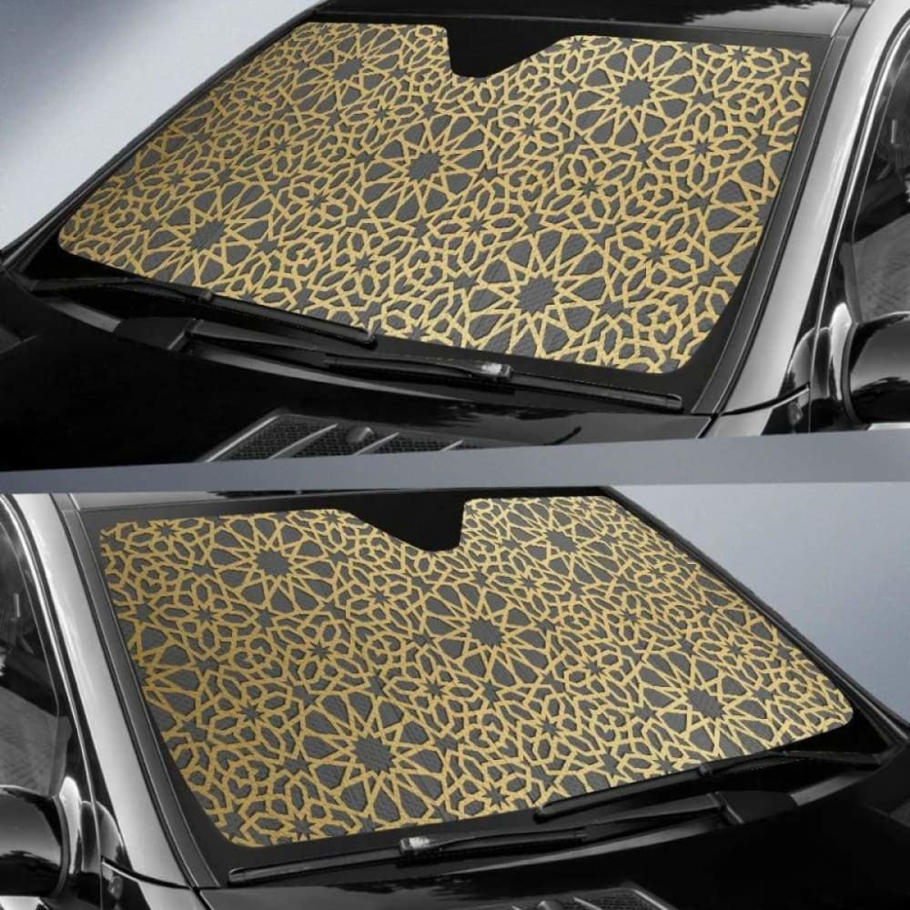 Arabic Star Gold Pattern Car Auto Sun Shades