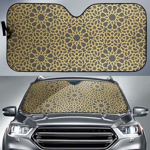 Arabic Star Gold Pattern Car Auto Sun Shades