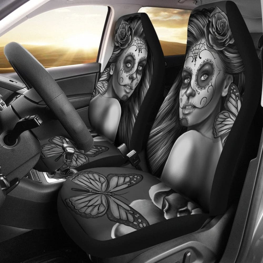 Calavera Fresh Look Design # Car Seat Covers (Vintage Retro)