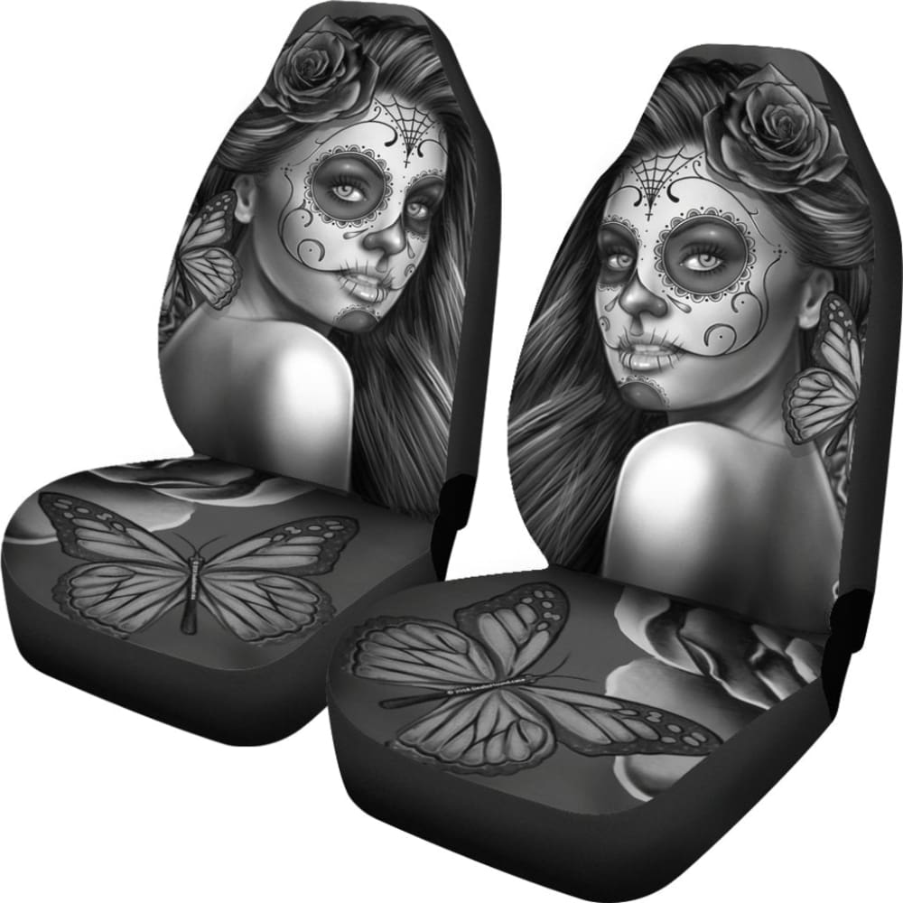 Calavera Fresh Look Design # Car Seat Covers (Vintage Retro)