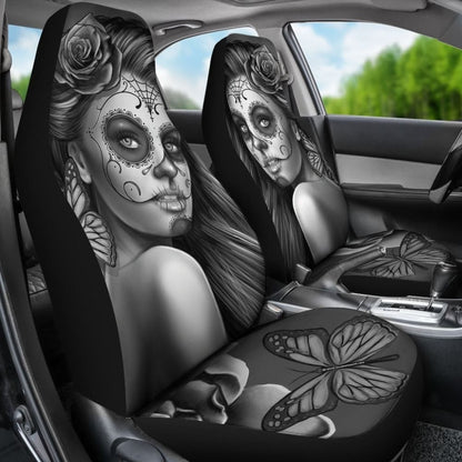 Calavera Fresh Look Design # Car Seat Covers (Vintage Retro)