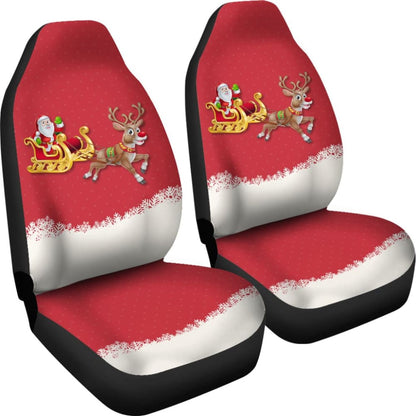 Red Nose Reindeer And Santa Claus Car Seat Covers