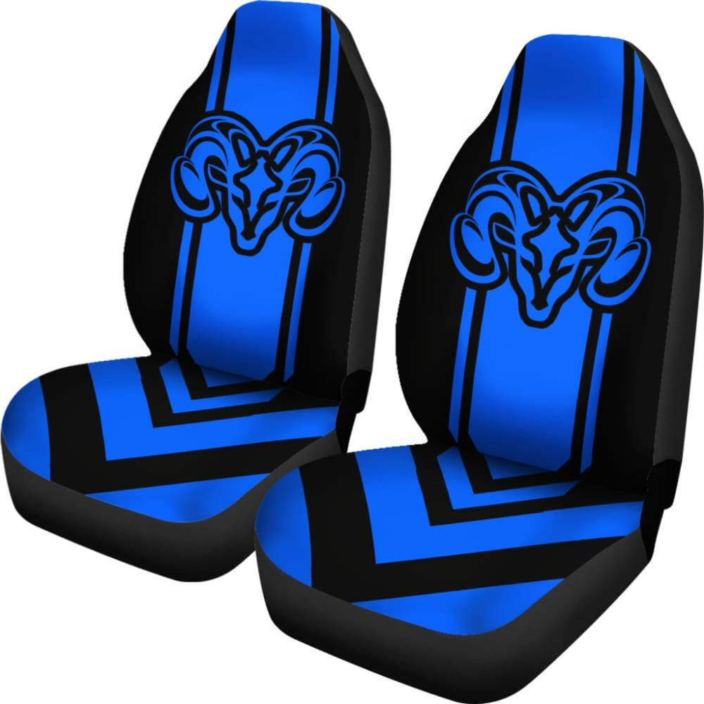 Amazing Black And Blue Dodge Ram Car Seat Covers Custom