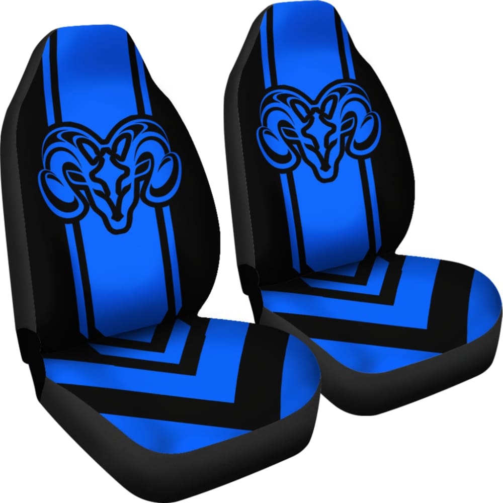 Amazing Black And Blue Dodge Ram Car Seat Covers Custom