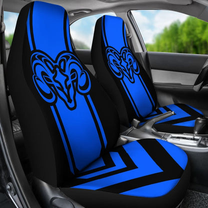 Amazing Black And Blue Dodge Ram Car Seat Covers Custom