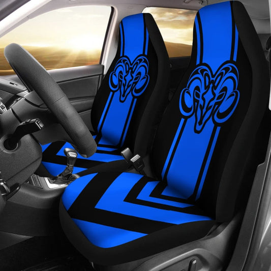 Amazing Black And Blue Dodge Ram Car Seat Covers Custom