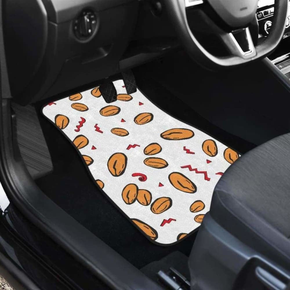 Peanuts Pattern Background Front And Back Car Mats