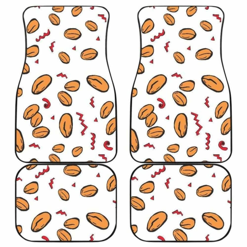 Peanuts Pattern Background Front And Back Car Mats