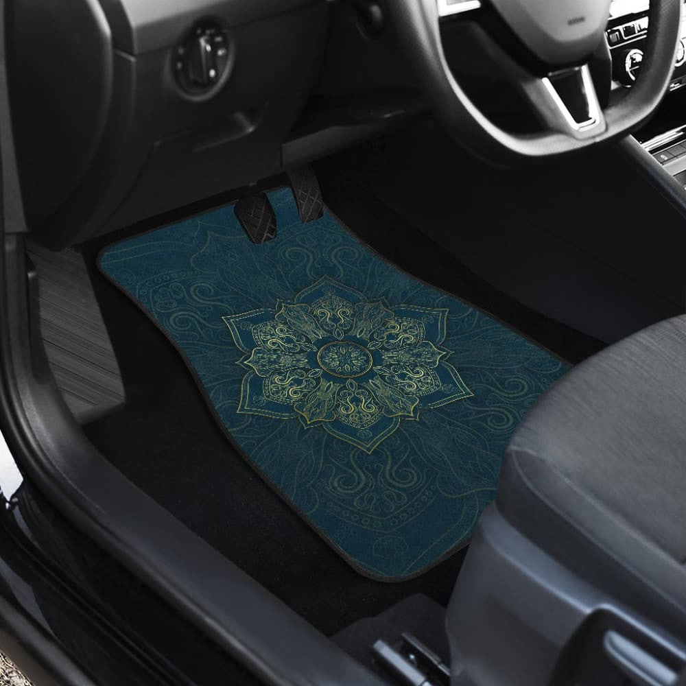 Dark Blue Mandala Star Car Floor Mats