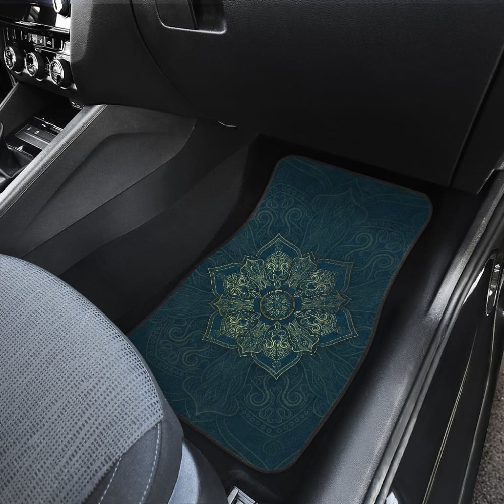Dark Blue Mandala Star Car Floor Mats